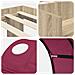 Letto con Tunnel con lo scaffale 3 pz Rovere Sonoma e Rosso - Foto miniatura 9