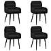 Sedie da pranzo 4 pcs Velluto (V) Nero 59 x 59,5 x 90 cm - Foto miniatura 1