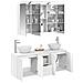 Set di Armadi da Bagno 4 pcs Bianco 100 x 14,5 x 70 cm - Foto miniatura 3