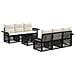 Set Divano da Giardino 7 pz Nero polyrattan - Foto miniatura 1
