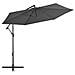 Ombrellone A Sbalzo Con Palo In Alluminio 300 Cm Antracite - Foto miniatura 1