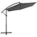 Ombrellone A Sbalzo Con Palo In Alluminio 300 Cm Antracite - Foto miniatura 2