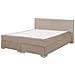Letto Contenitore Velluto Beige 180 X 200 Cm Consul - Foto miniatura 15