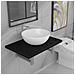 Set Mobili Da Bagno 2 Pz Ceramica Nero - Foto miniatura 2