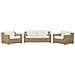 Set Lounge In Rattan Marrone Chiaro 4 Posti Ardea - Foto miniatura 11