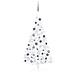 Set Albero Natale Artificiale a Metà LED Palline Bianco 120cm - Foto miniatura 1