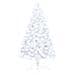 Set Albero Natale Artificiale a Metà LED Palline Bianco 120cm - Foto miniatura 6