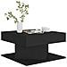 Tavolino da Salotto Nero 57x57x30 cm in Legno Multistrato - Foto miniatura 3
