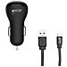 Caricabatterie 12-24v 1xusb 1a Nero Cavo Microusb Piatto 1m - Foto miniatura 1