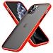 Custodia Compatibile Con Apple Iphone 11 Pro Max In Rosso Opaco - Bottoni Neri - Coperchio Protettivo Ibrido Con Interno In Silicone Tpu E Retro In Plastica Opaca - Foto miniatura 1