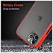 Custodia Compatibile Con Apple Iphone 11 Pro Max In Rosso Opaco - Bottoni Neri - Coperchio Protettivo Ibrido Con Interno In Silicone Tpu E Retro In Plastica Opaca - Foto miniatura 5