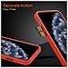 Custodia Compatibile Con Apple Iphone 11 Pro Max In Rosso Opaco - Bottoni Neri - Coperchio Protettivo Ibrido Con Interno In Silicone Tpu E Retro In Plastica Opaca - Foto miniatura 6