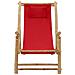 Sedia a Sdraio in Bambù e Tela Rosso - Foto miniatura 2