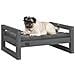 Cuccia Per Cani Grigia 65,5x50,5x28cm In Legno Massello Di Pino - Foto miniatura 6