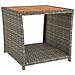 Tavolino Con Piano Legno Grigio Polyrattan E Massello Acacia - Foto miniatura 2