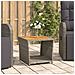 Tavolino Con Piano Legno Grigio Polyrattan E Massello Acacia - Foto miniatura 1