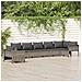 Set Divani da Giardino 7 pz con Cuscini in Polyrattan Grigio - Foto miniatura 1