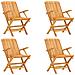 Sedie Da Giardino Pieghevoli 4pz 61x67x90cm Legno Massello Teak - Foto miniatura 2