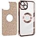 Cover Per Iphone 14 Plus Glitter Amovibile Silicone Gel Protecam Spark Rose Gold - Foto miniatura 4