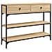 Tavolo Consolle Rovere Sonoma 100x25x75 Cm In Legno Multistrato - Foto miniatura 2