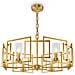 Lampadario Contemporaneo Bowi Struttura In Metallo Colore Oro 6 Luci - Foto miniatura 2