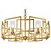 Lampadario Contemporaneo Bowi Struttura In Metallo Colore Oro 6 Luci - Foto miniatura 4