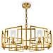 Lampadario Contemporaneo Bowi Struttura In Metallo Colore Oro 6 Luci - Foto miniatura 1