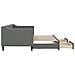 Divano Letto Estraibile Cassetti Grigio Scuro 80x200cm Tessuto - Foto miniatura 6