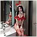 Set Di Biancheria Intima Pethuel Uniforme Natalizio E Calze Qqfz-b46-0509-1 Rosso - Foto miniatura 3