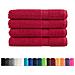 Asciugamani Premium SOLUND 4 pz Rossi 100x200 cm 600 g /m² - Foto miniatura 2