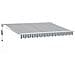 Tenda Retrattile Antracite E Bianca 3,5x2,5m Tessuto/alluminio - Foto miniatura 2