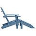 Lusso Casadino -  Sedia Giardino Adirondack Con Ottomana Massello Di Abete Blu - Foto miniatura 3