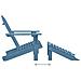 Lusso Casadino -  Sedia Giardino Adirondack Con Ottomana Massello Di Abete Blu - Foto miniatura 5
