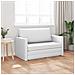 Divano Letto a Pavimento 2-in-1 Bianco 124x71x78 cm Pelle Artificiale - Foto miniatura 3