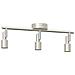 Faretto da soffitto 3 Vie Regolabile Nichel Spazzolato GU10 - Foto miniatura 4