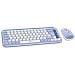 Tastiera Wireless 920-013078  (Layout QWERTY) Colore Lillà. Bianco - Foto miniatura 3