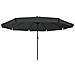 Parasol da Giardino  ø395x245 cm Grigio Scuro - Foto miniatura 3