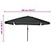 Parasol da Giardino  ø395x245 cm Grigio Scuro - Foto miniatura 7