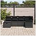 Set Divano Giardino 6 Pezzi Con Cuscini Polyrattan Nero, Divano Giardino 2 Posti Con Ripostiglio & Cuscini Polyrattan Nero - Foto miniatura 3