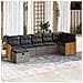 Set Divani da Giardino 7 pz con Cuscini Grigio in Polyrattan - Foto miniatura 2
