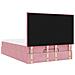 Struttura Letto Pouf con Materassi Rosa 140x200 cm in Velluto - Foto miniatura 9