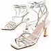 Sandalo Con Tacco Sandal7 Argento Argento Materiale Sintetico - Foto miniatura 1