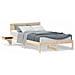Rete letto con comodini Marrone Legno di pino massello - Foto miniatura 4