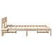 Rete letto con comodini Marrone Legno di pino massello - Foto miniatura 7