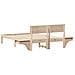 Rete letto con comodini Marrone Legno di pino massello - Foto miniatura 8
