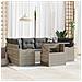 Set Divano da Giardino 7 pcs Grigio chiaro 100 x 55 x 73 cm - Foto miniatura 2