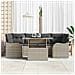Set Divano da Giardino 7 pcs Grigio chiaro 100 x 55 x 73 cm - Foto miniatura 3