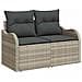 Set Divano da Giardino 7 pcs Grigio chiaro 100 x 55 x 73 cm - Foto miniatura 4