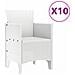Set da Pranzo per Giardino 11 pcs Bianco Rattan Polt - Foto miniatura 5