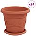 Vasi per Piante 24 pcs Rosso Mattone Ø 26 x 21.5 cm Plastica - Foto miniatura 1